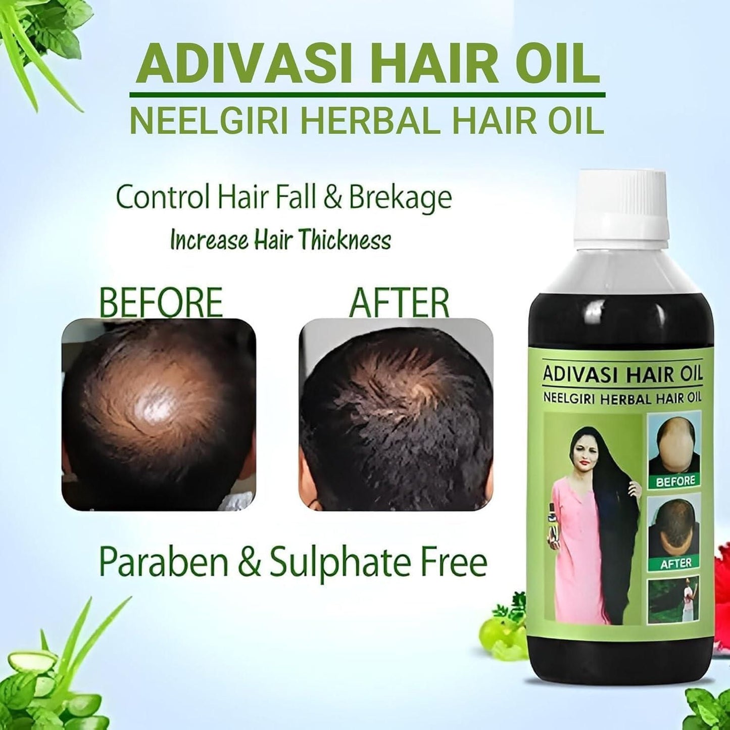 Adivasi Neelgiri Hair Oil 125ML (Pack of 2)